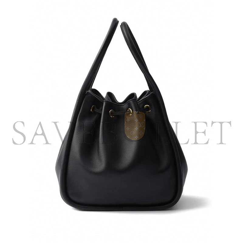PRADA DARLING LEATHER DRAWSTRING BUCKET BAG 1BE087 (22*21*10.5cm)
